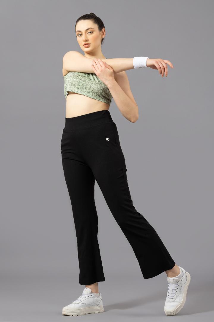 Women's Bell-Bottom Pants – Premium Corduroy Fabric - Black