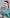 Women's Plain T-shirt – Striped Melange Look - Teal Green