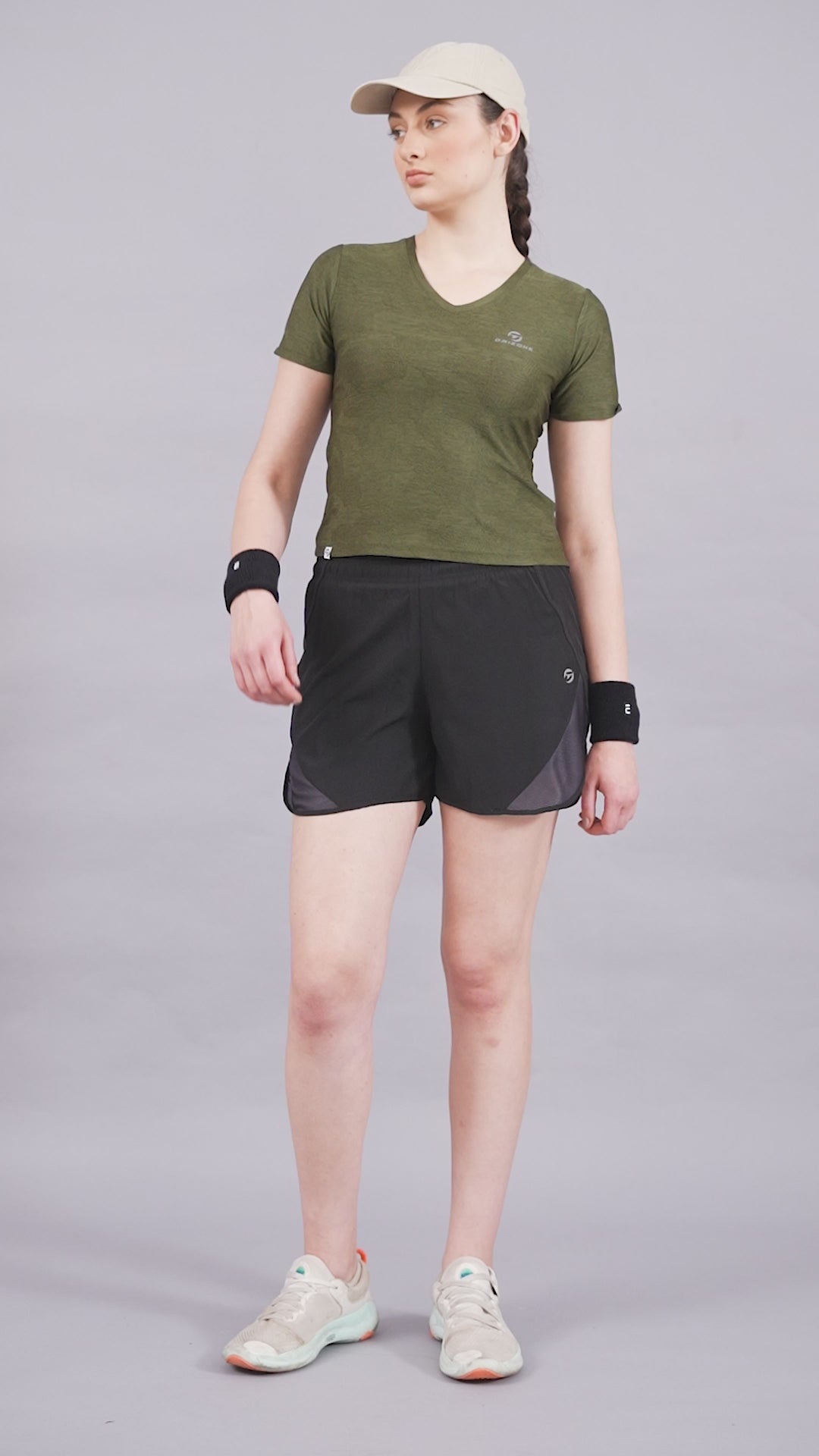 Women's Designer T-shirt – Self Jacquard Fabric - Olive