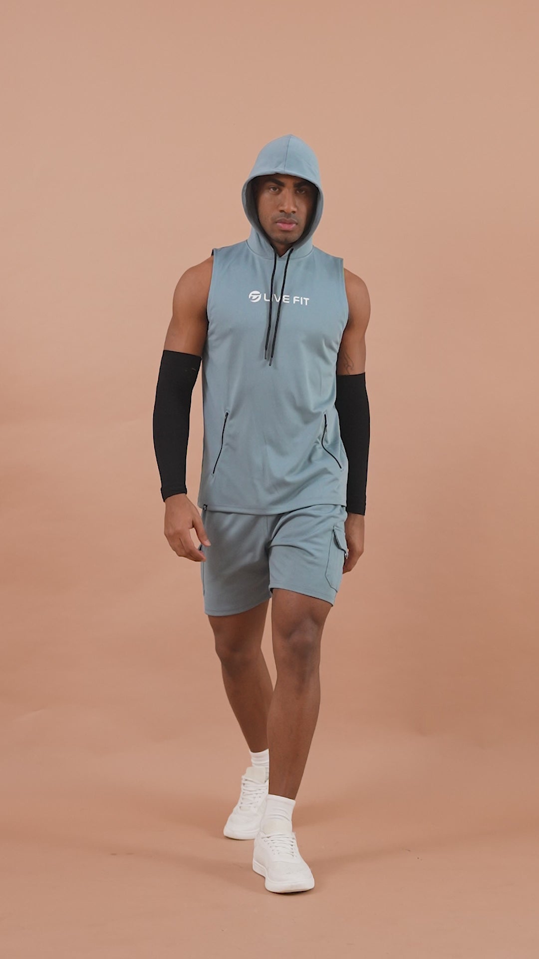 Drizone Semi Micro Polyester Hooded Tank – Teal Green